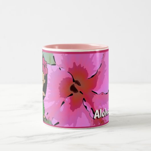 "Aloha Honeys" Roze Hibiscus Mok (Center)