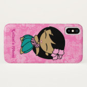 Aloha Honeys Roze Hula Meisje Hawaiian Hibiscus Case-Mate iPhone Case (Achterkant (horizontaal))
