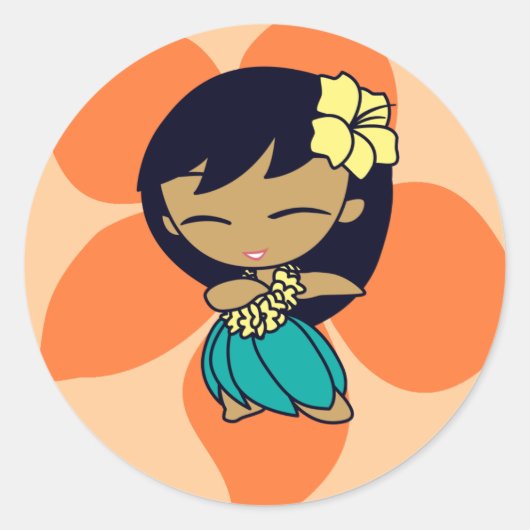 "Aloha Honeys" Stickers in lt. perzik (Voorkant)