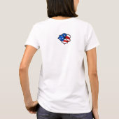 Aloha Honeys USA Vlag Hula Meisje T-shirts (Achterkant)