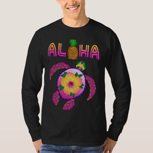 Aloha Honu Schildpad Hawaï T-shirt (Voorkant)