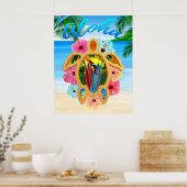 Aloha Honu Sea Turtle 2 Poster (Keuken)