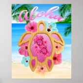Aloha Honu Sea Turtle 3 Poster (Voorkant)