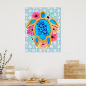 Aloha Honu Sea Turtle Poster (Keuken)