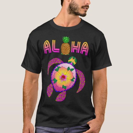 Aloha Honu Turtle Hawaii T-shirt (Voorkant)