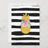 Aloha Hot Pink Tropical Luau Flamingo Verjaardag Kaart (Achterkant)