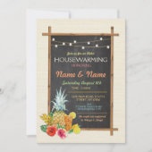 Aloha Housewarming Luau Tiki New Home Invite Kaart (Voorkant)