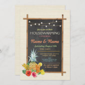 Aloha Housewarming Luau Tiki New Home Invite Kaart (Voorkant / Achterkant)