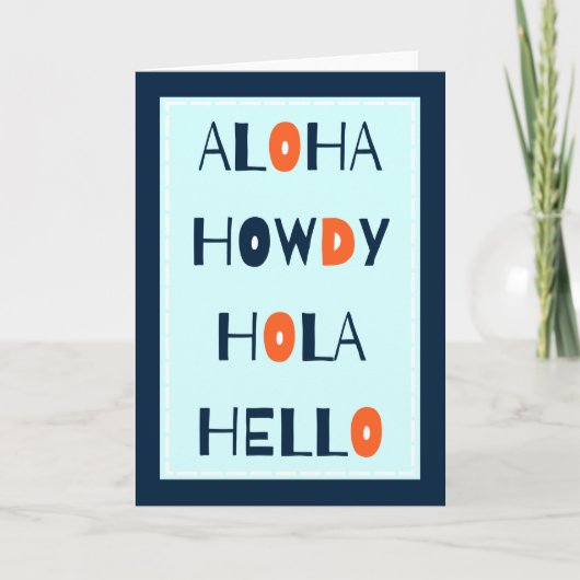 Aloha, Howdy, Hola, Helo! Kaart (Voorkant)