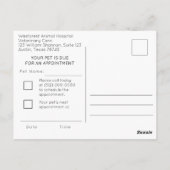 Aloha Huisdierafspraak Herinnering Briefkaart (Achterkant)