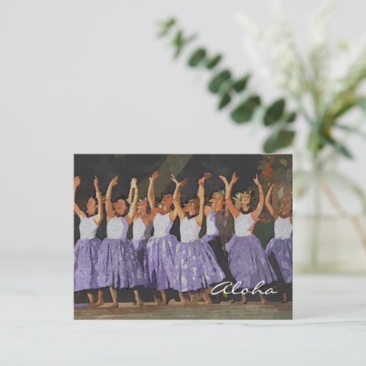 Aloha Hula Briefkaart (Staand voorkant)