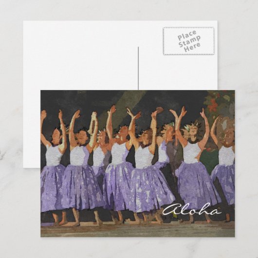 Aloha Hula Briefkaart (Voorkant / Achterkant)