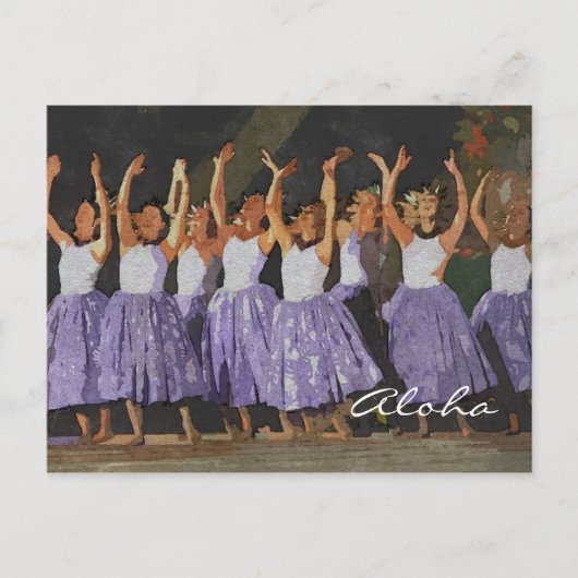 Aloha Hula Briefkaart (Voorkant)