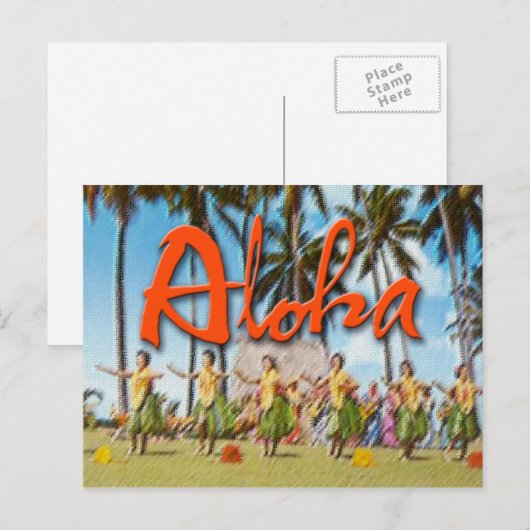 Aloha Hula Briefkaart (Voorkant / Achterkant)