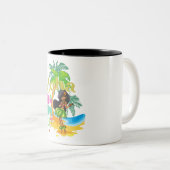 Aloha Hula Girl Coffee Cup Tweekleurige Koffiemok (Voorkant rechts)