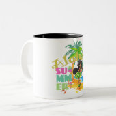 Aloha Hula Girl Coffee Cup Tweekleurige Koffiemok (Voorkant links)