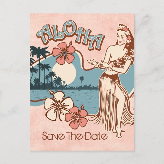Aloha Hula Girl STD Briefkaart (Voorkant)