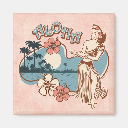 Aloha Hula meisje magneet (Voorkant)