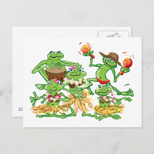 Aloha - Hula party Briefkaart (Voorkant / Achterkant)