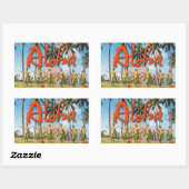 Aloha Hula Rechthoekige Sticker (Vel)