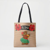 Aloha Hula Teddybeer Tote Bag (Voorkant)