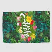 Aloha in de tropen golfhanddoek (Horizontaal)