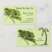 Aloha in Groen uit Creatieve Visitekaartjes (Voorkant / Achterkant)