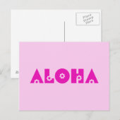 Aloha in roze briefkaart (Voorkant / Achterkant)