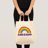 Aloha Is Aloha Rainbow Pride Hawaii Tote Bag (Voorkant (product))