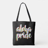 Aloha Is Aloha Rainbow Pride Hawaii Tote Bag (Achterkant)