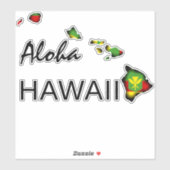 ALOHA - KANAKA MAOLI HAWAÏ EILANDEN ZWART STICKER (Vel)