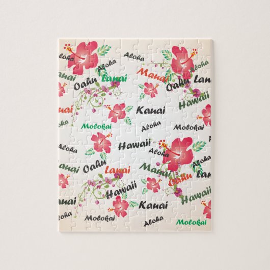 aloha , kauai , hawaii , oahu , maui , lanai backg legpuzzel (Verticaal)