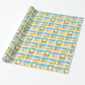Aloha Kerstman Inpakpapier (Uitgerold)