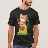 Aloha Kitten Hula Summer Cat Cute T-shirt (Voorkant)