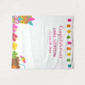 Aloha Klasse van 2024 Afstuderen Luau Achtergrond Wandkleed (Voorkant (horizontaal))