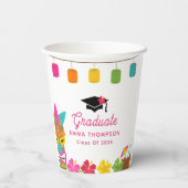 Aloha Klasse van 2024 Afstuderen Luau Papieren Bekers (Achterkant)