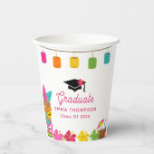 Aloha Klasse van 2024 Afstuderen Luau Papieren Bekers (Voorkant)