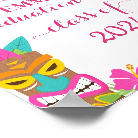 Aloha Klasse van 2024 Afstuderen Luau Welkom Poster (Hoek)