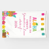 Aloha Klasse van 2024 Afstuderen Luau Welkom Spandoek (Horizontaal)