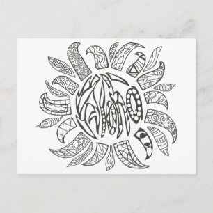 Aloha kleur je eigen briefkaart