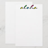 ALOHA kleurrijk Briefpapier (Voorkant / Achterkant)