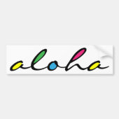 ALOHA kleurrijk Bumpersticker (Voorkant)