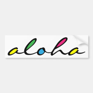ALOHA kleurrijk Bumpersticker
