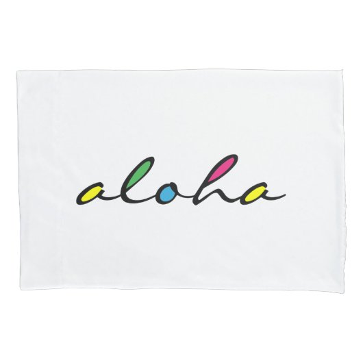 ALOHA kleurrijk Kussensloop (Voorkant)