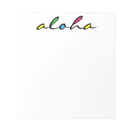 ALOHA kleurrijk Notitieblok (Voorkant)