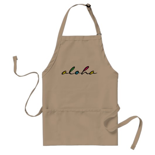 ALOHA kleurrijk Standaard Schort (Voorkant)
