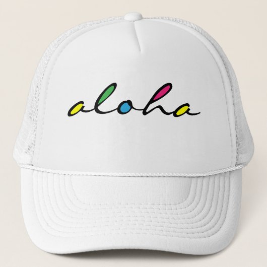 ALOHA kleurrijk Trucker Pet (Voorkant)