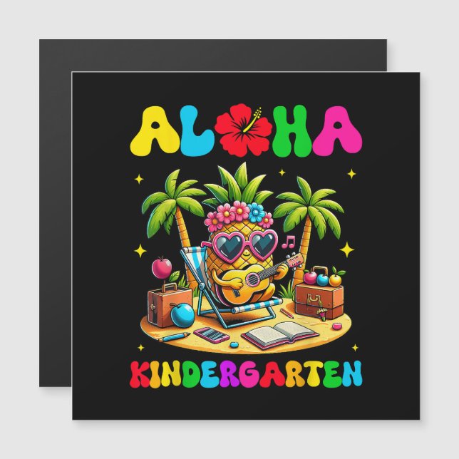 Aloha kleuterschool ananas hawaii terug naar schoo (Voorkant / Achterkant)