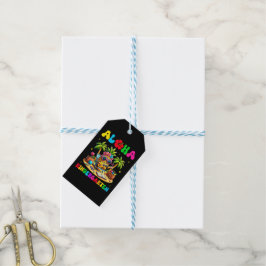 Aloha kleuterschool ananas hawaii terug naar schoo cadeaulabel