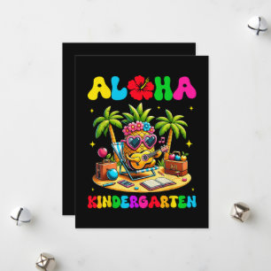 Aloha kleuterschool ananas hawaii terug naar schoo feestdagenkaart
